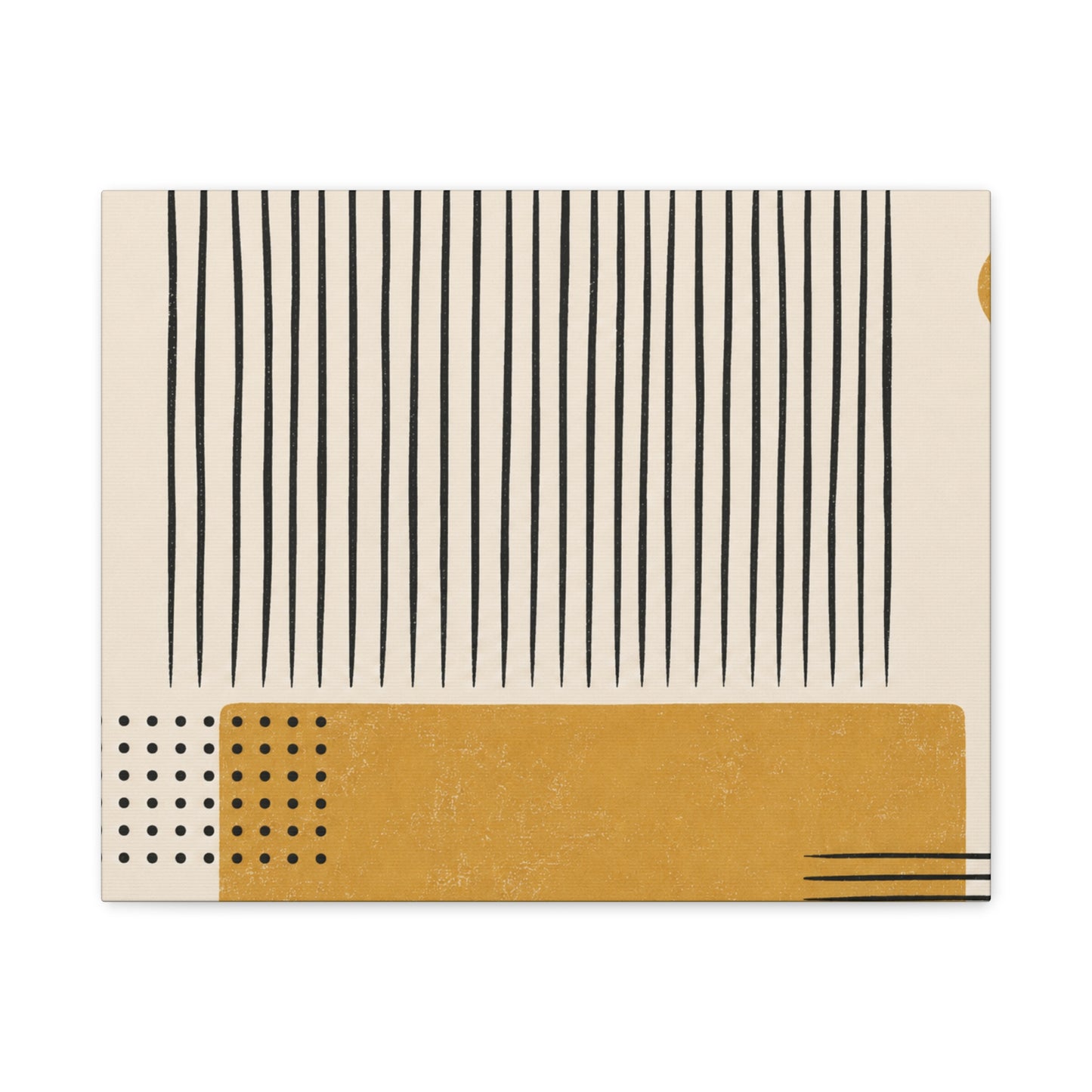 Ochre Cadence Stretched Canvas Wall Art
