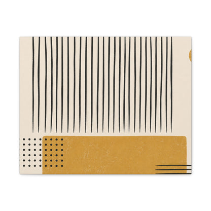 Ochre Cadence Stretched Canvas Wall Art