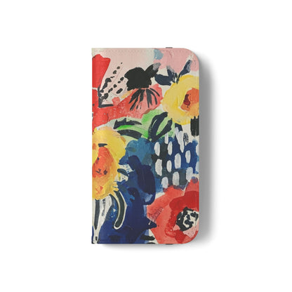 Abstract Flora Vegan Leather Flip Case