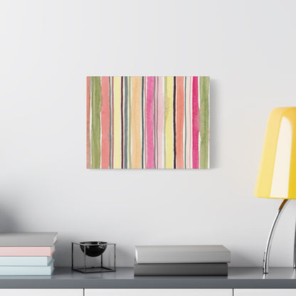 Summer Stripe Stretched Canvas Wall Art