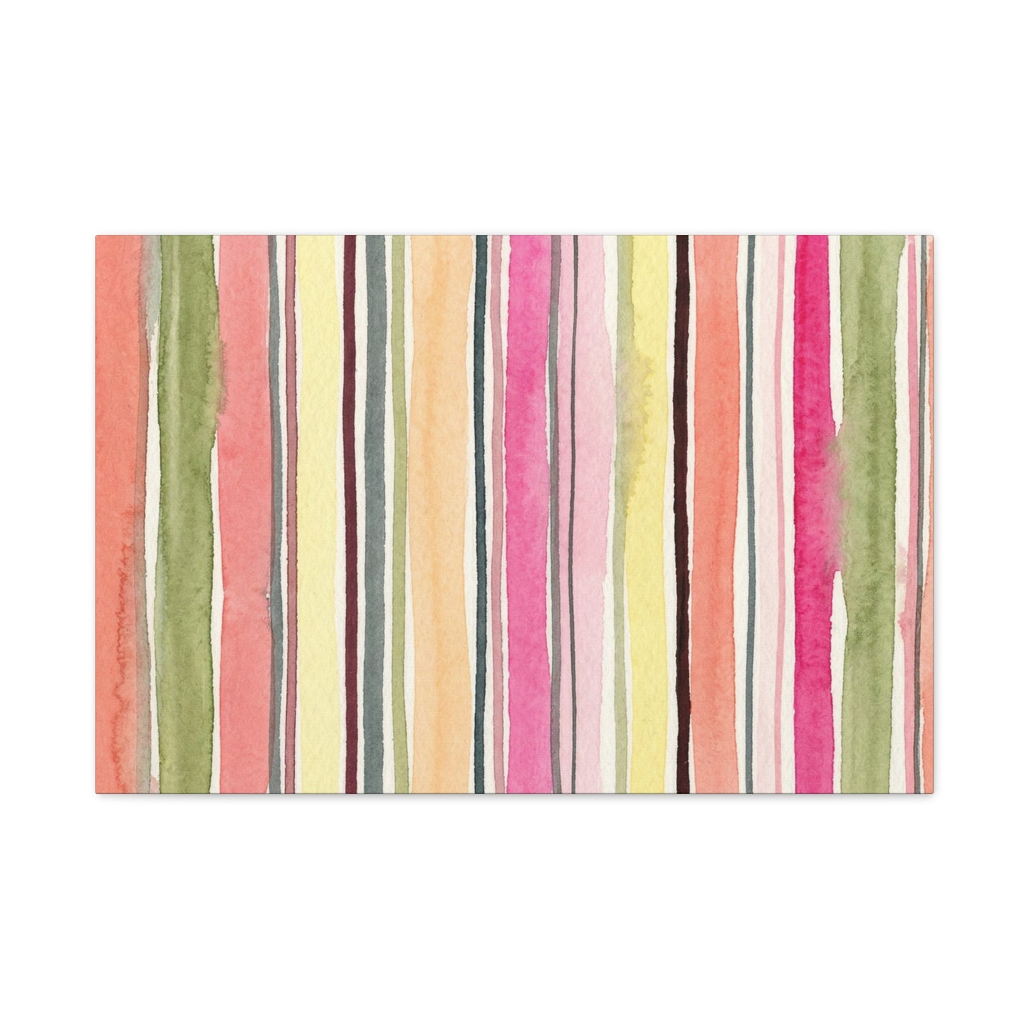 Summer Stripe Stretched Canvas Wall Art
