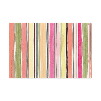 Summer Stripe Stretched Canvas Wall Art