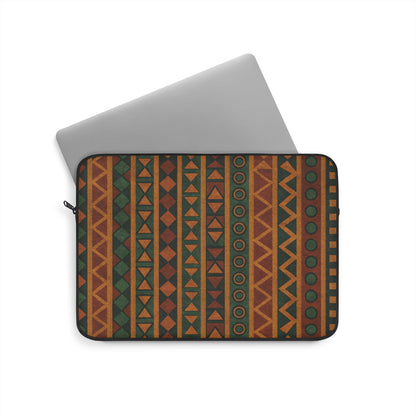 Tribal Pattern Laptop Sleeve | Boho Chic Tech Accessory, Modern Geometric Design for Students, Gifts for Her, Back to School