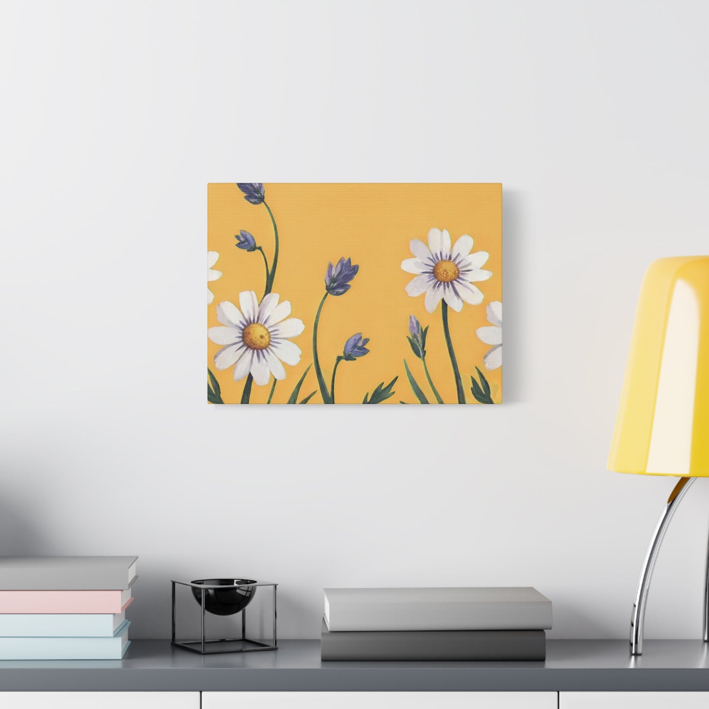 Spring Daisies Stretched Canvas Wall Art