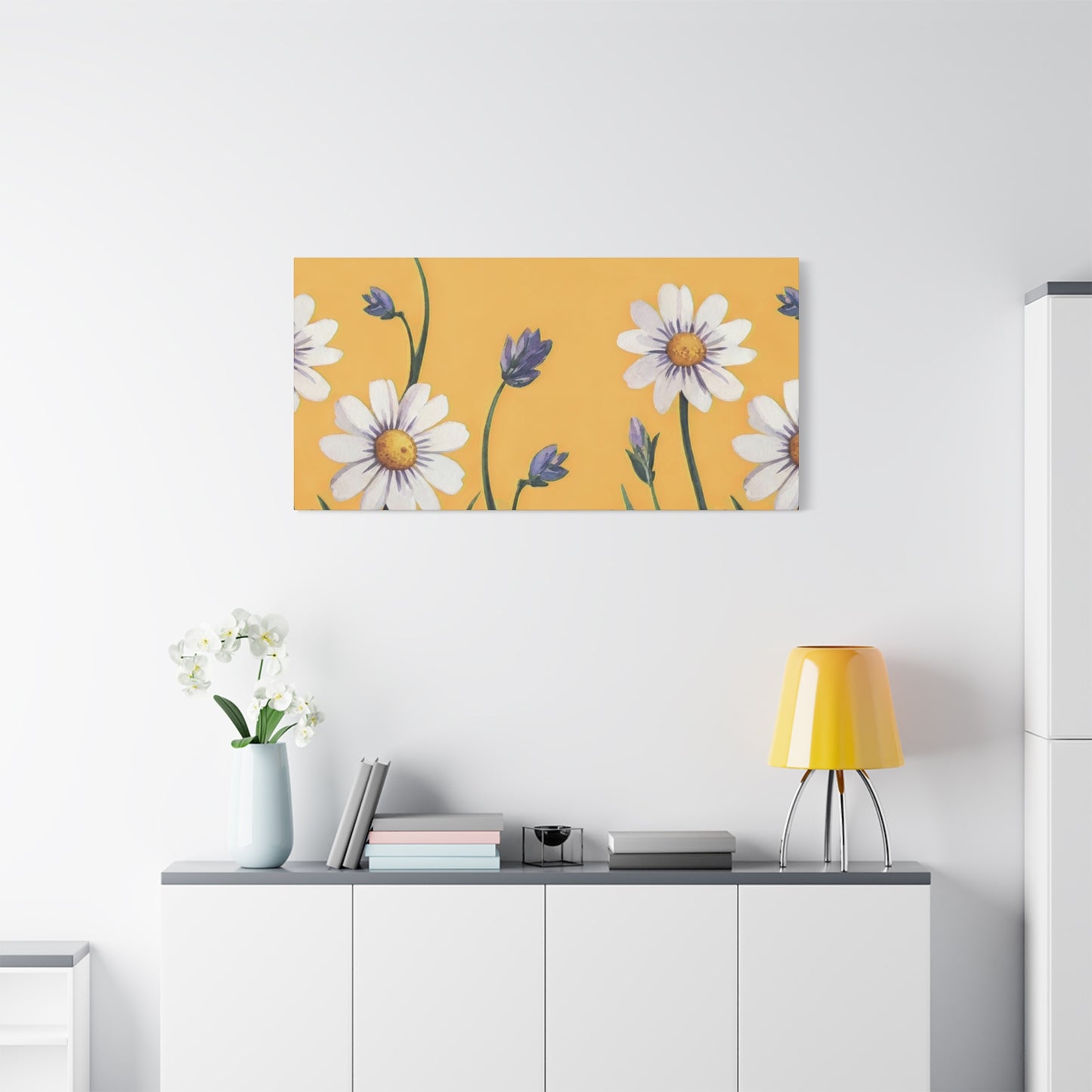 Spring Daisies Stretched Canvas Wall Art