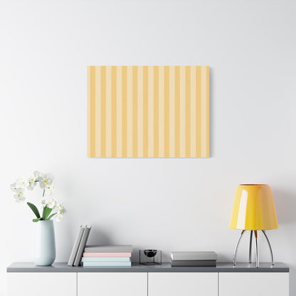 Buttercup Stripe Stretched Canvas Wall Art