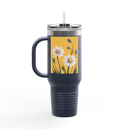 Spring Daisies 40oz Insulated Travel Mug