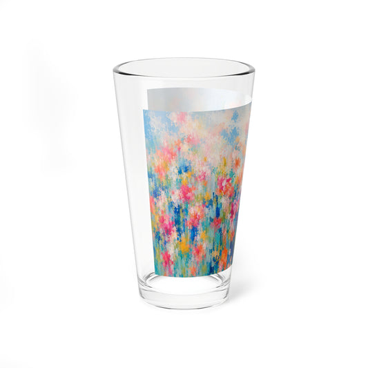 Chromatic Meadow Tall Mixing Glass 16oz