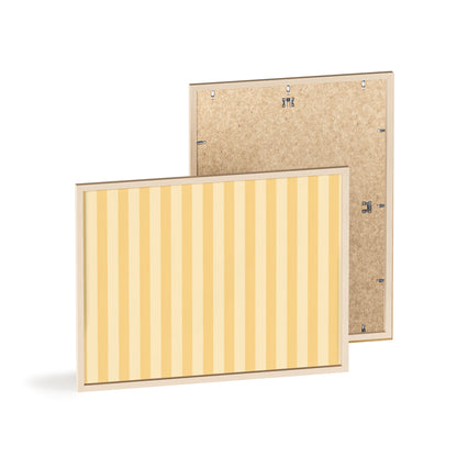 Buttercup Stripe Wood Framed Posters