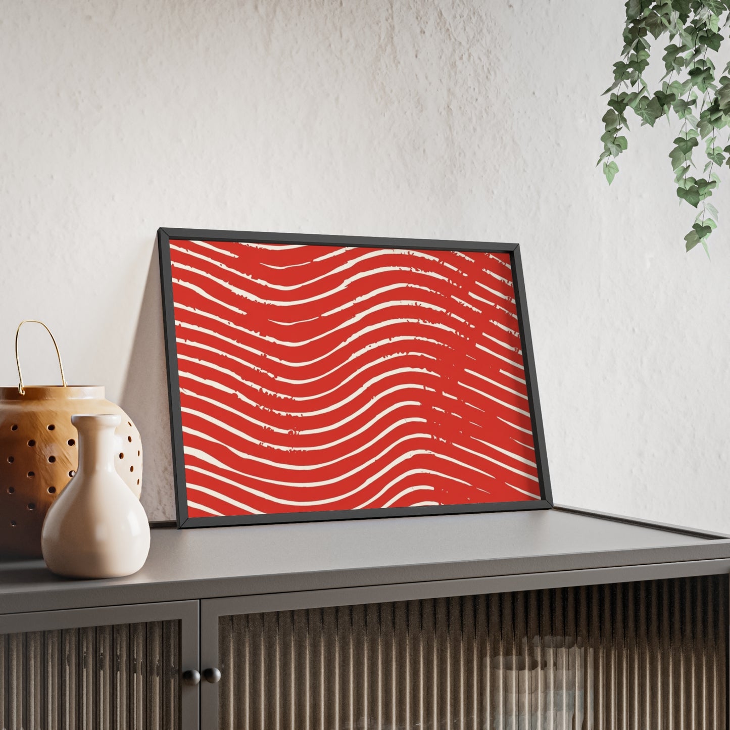 Scarlet Tide Wood Framed Posters