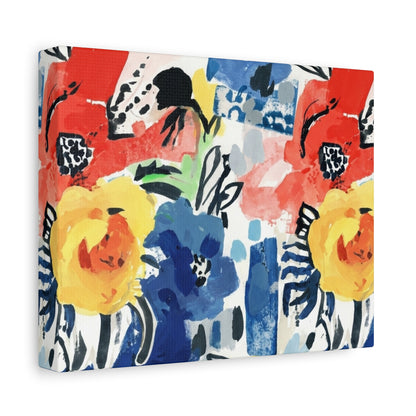 Abstract Flora Stretched Canvas Wall Art