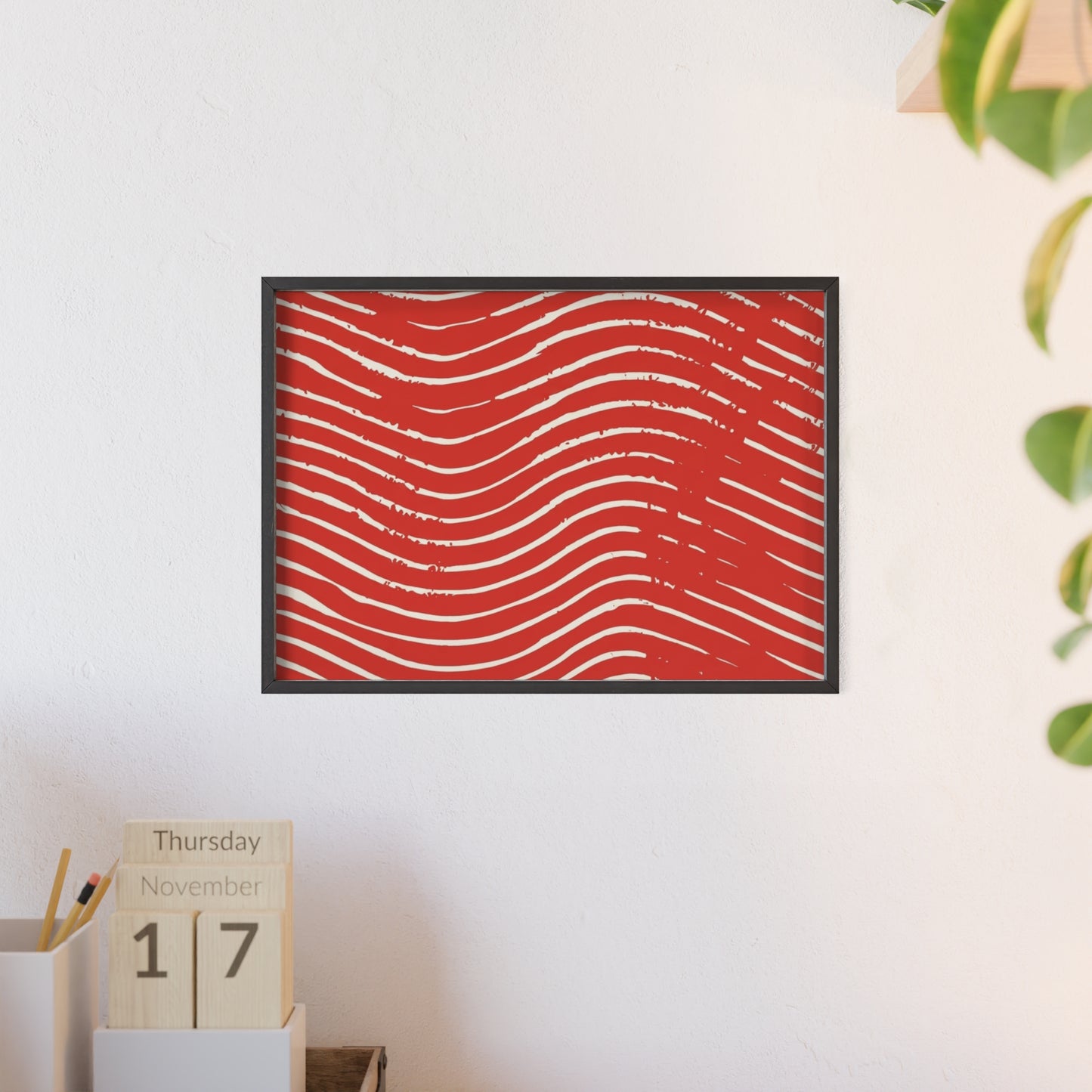 Scarlet Tide Wood Framed Posters