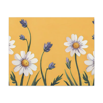 Spring Daisies Stretched Canvas Wall Art