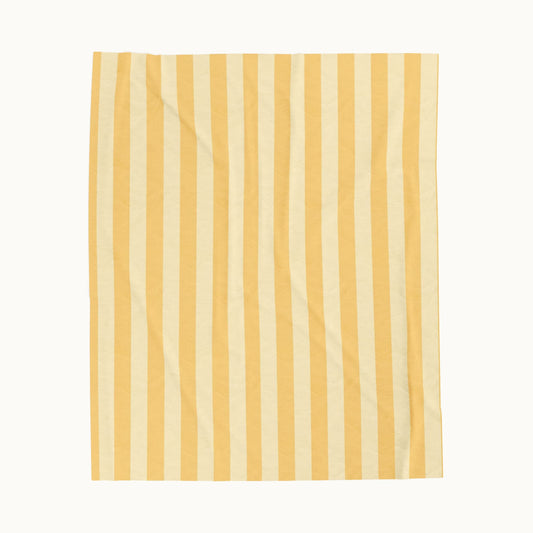 Buttercup Stripe Velveteen Plush Blanket