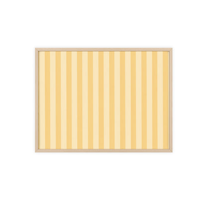 Buttercup Stripe Wood Framed Posters