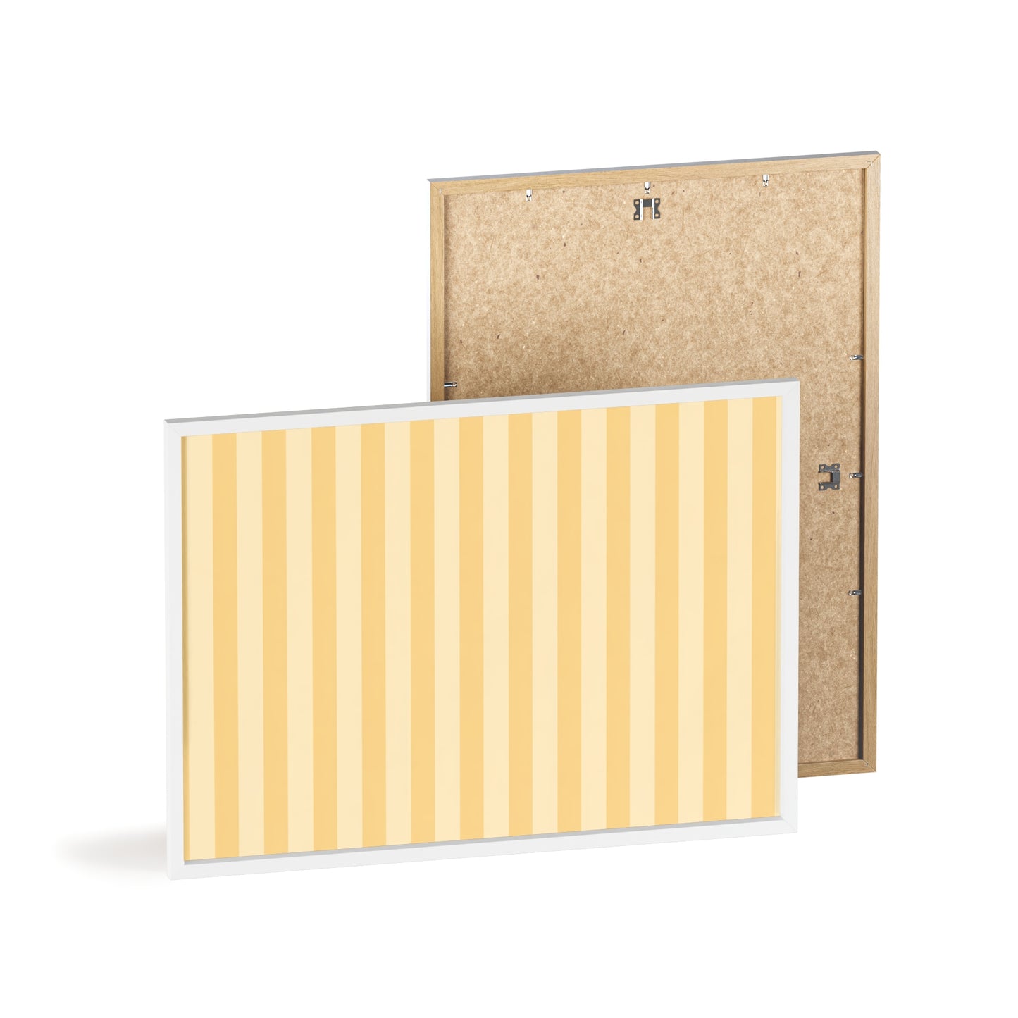 Buttercup Stripe Wood Framed Posters