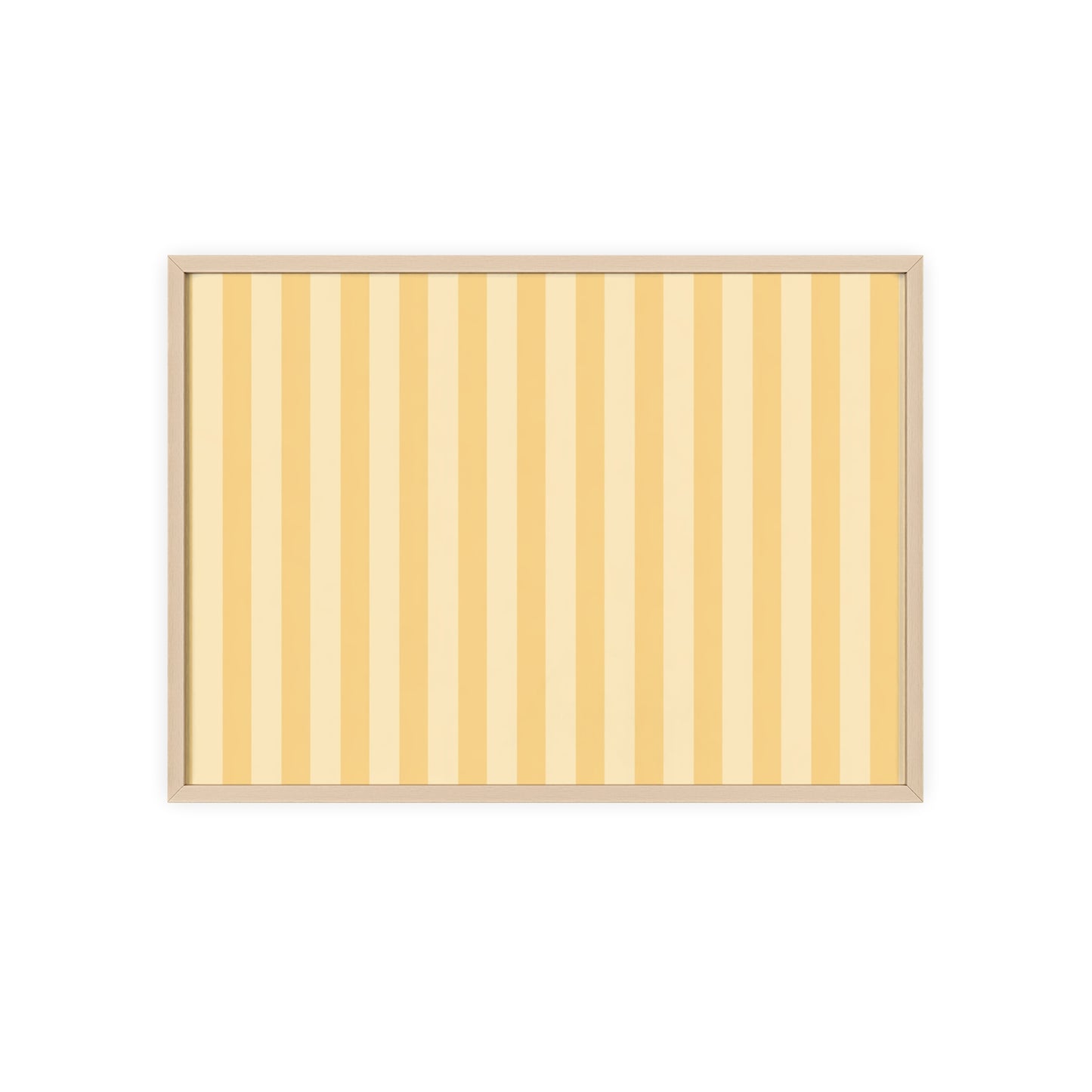 Buttercup Stripe Wood Framed Posters