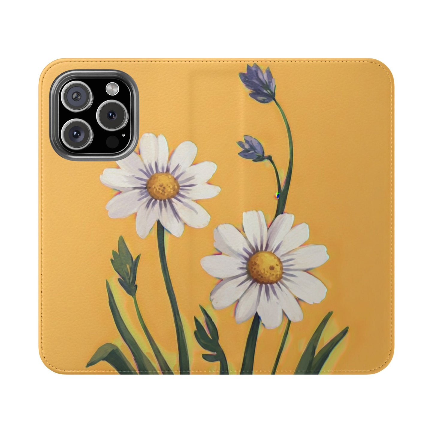 Spring Daisies Vegan Leather Flip Case
