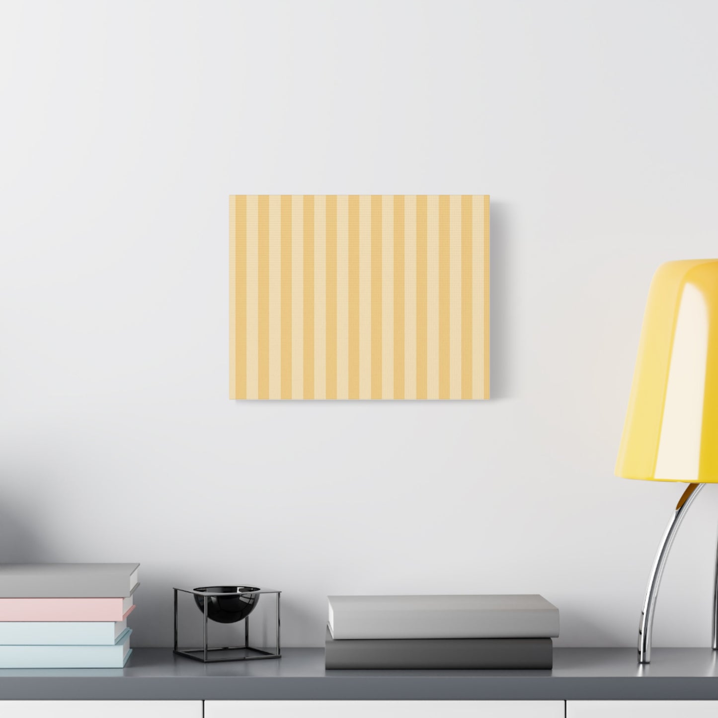 Buttercup Stripe Stretched Canvas Wall Art