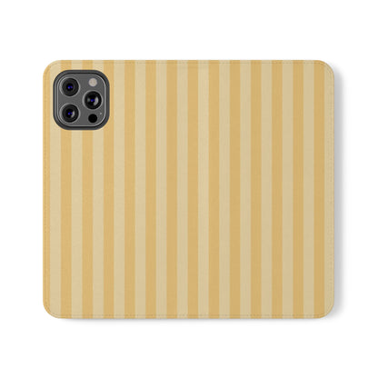 Buttercup Stripe Vegan Leather Flip Case