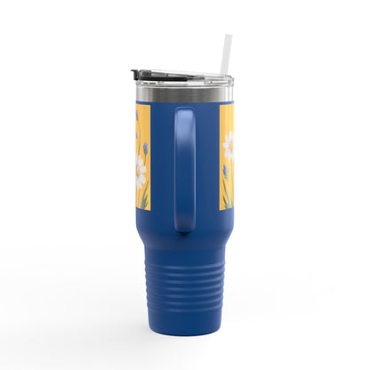 Spring Daisies 40oz Insulated Travel Mug