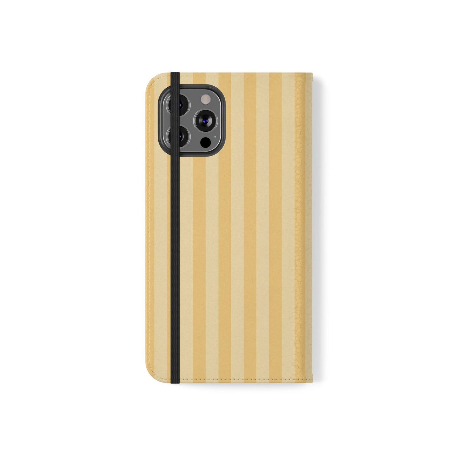 Buttercup Stripe Vegan Leather Flip Case