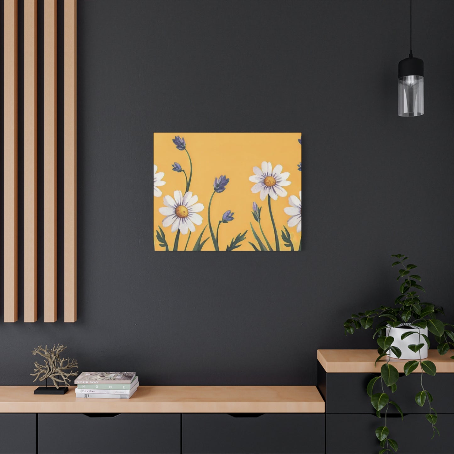Spring Daisies Stretched Canvas Wall Art