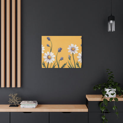 Spring Daisies Stretched Canvas Wall Art