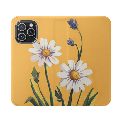 Spring Daisies Vegan Leather Flip Case