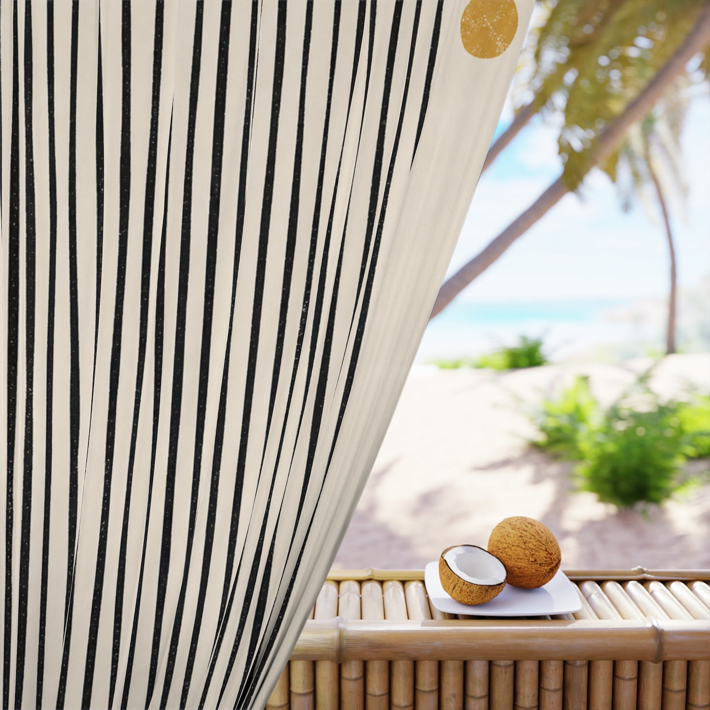 Ochre Cadence Window Curtain
