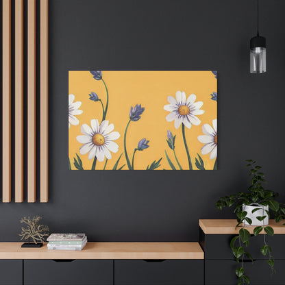 Spring Daisies Stretched Canvas Wall Art
