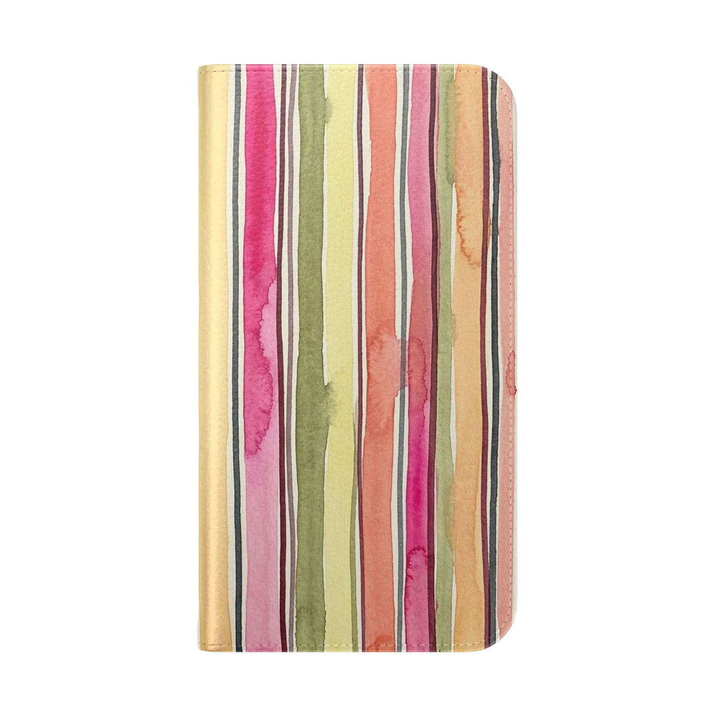 Summer Stripe Vegan Leather Flip Case