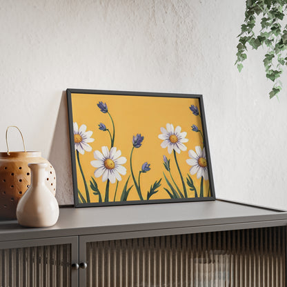 Spring Daisies Wood Framed Posters