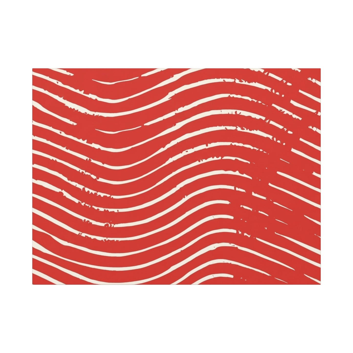 Scarlet Tide Stretched Canvas Wall Art