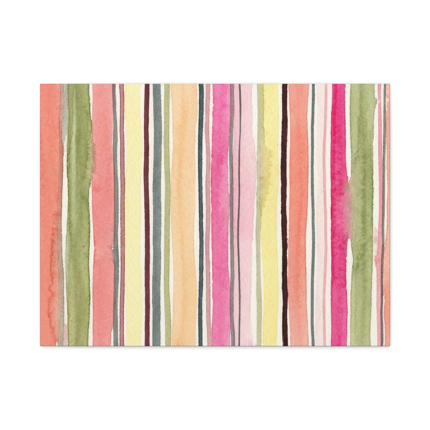 Summer Stripe Stretched Canvas Wall Art