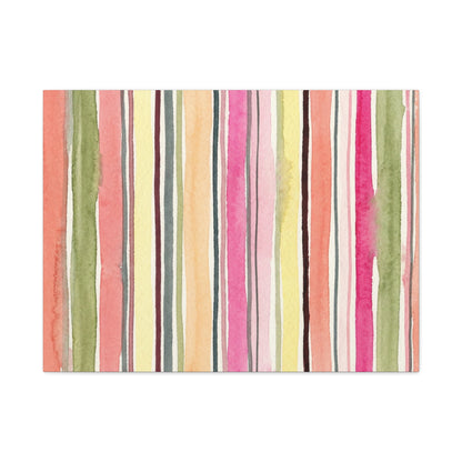Summer Stripe Stretched Canvas Wall Art