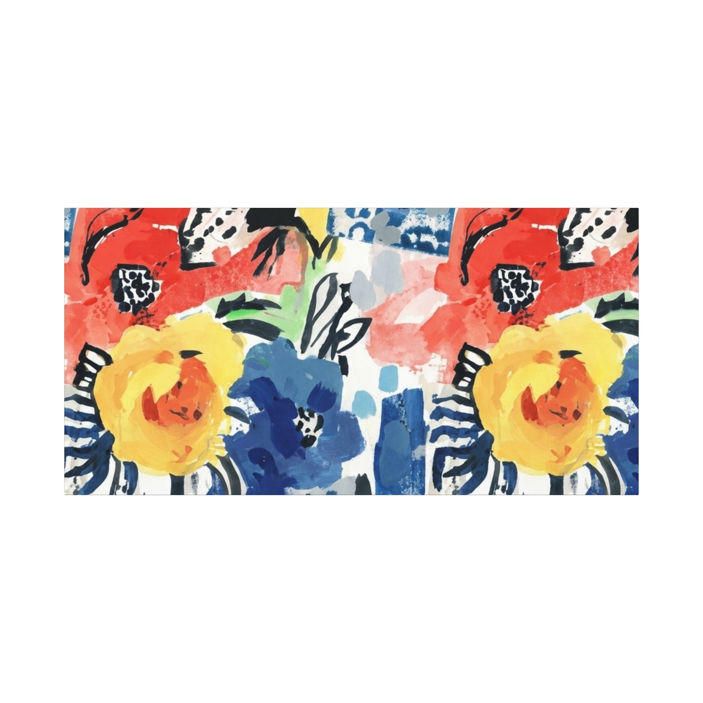 Abstract Flora Stretched Canvas Wall Art