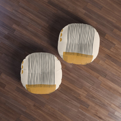 Ochre Cadence Tufted Floor Pillow