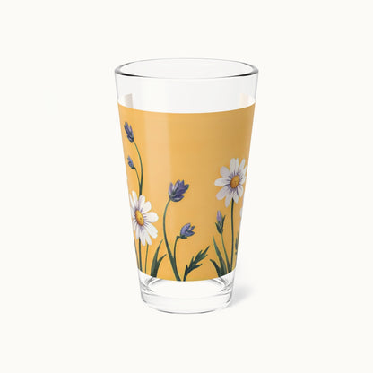 Spring Daisies Tall Mixing Glass 16oz