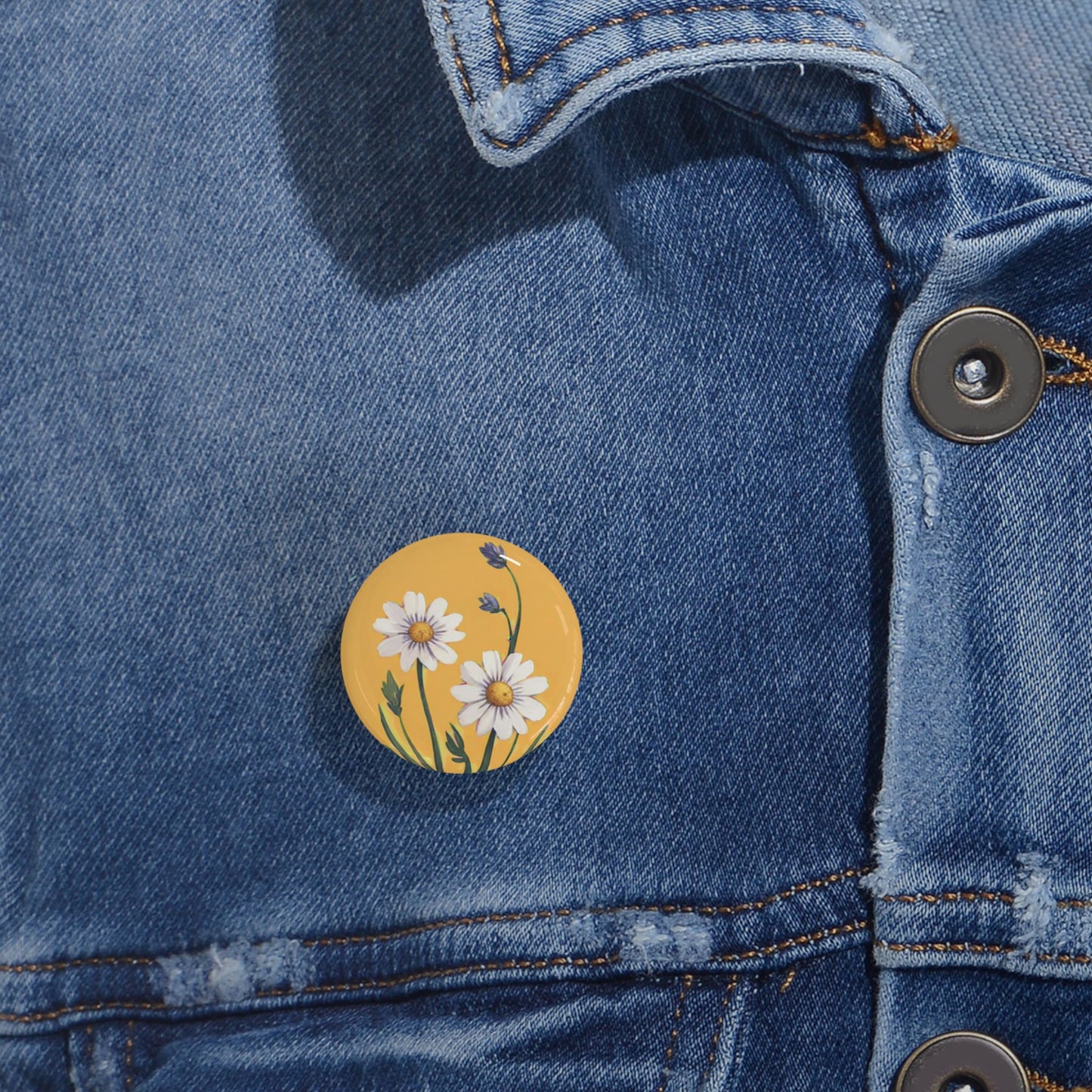 Spring Daisies Round Pins