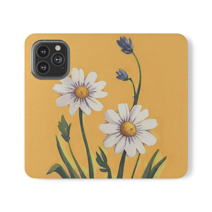 Spring Daisies Vegan Leather Flip Case