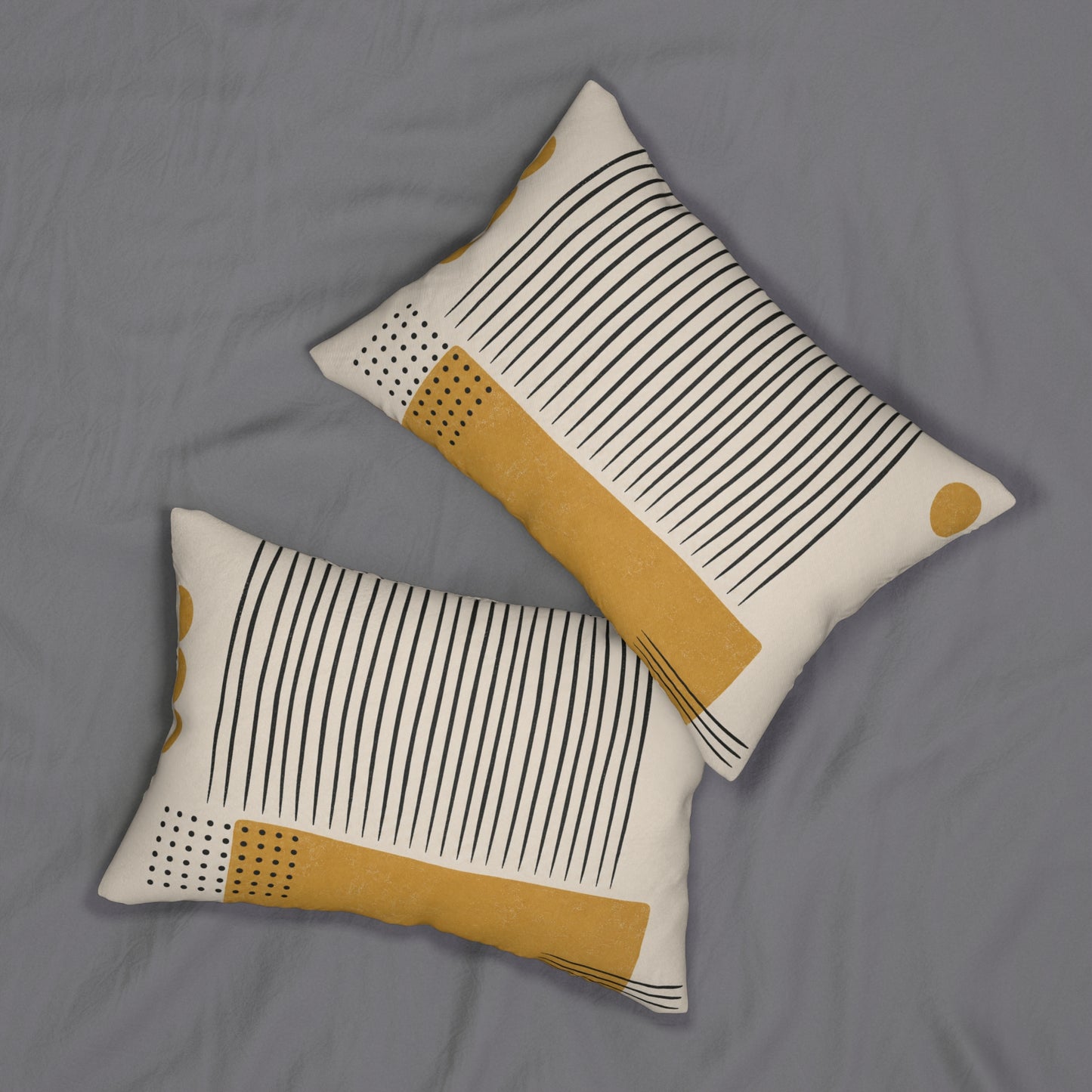 Ochre Cadence Rectangular Throw Pillow