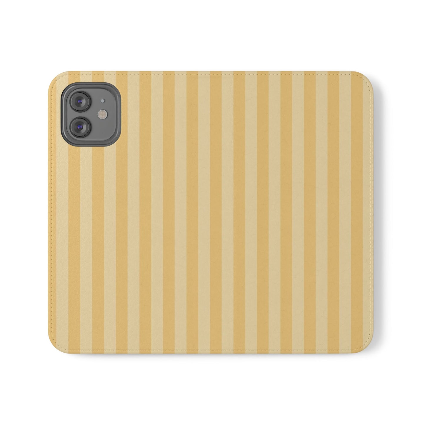 Buttercup Stripe Vegan Leather Flip Case