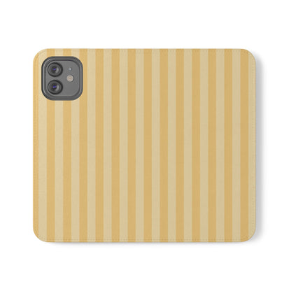 Buttercup Stripe Vegan Leather Flip Case