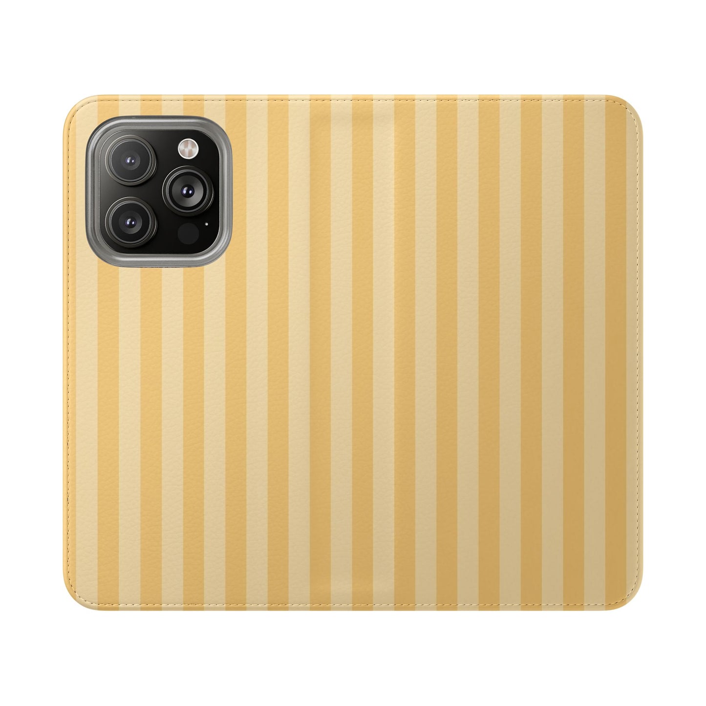 Buttercup Stripe Vegan Leather Flip Case