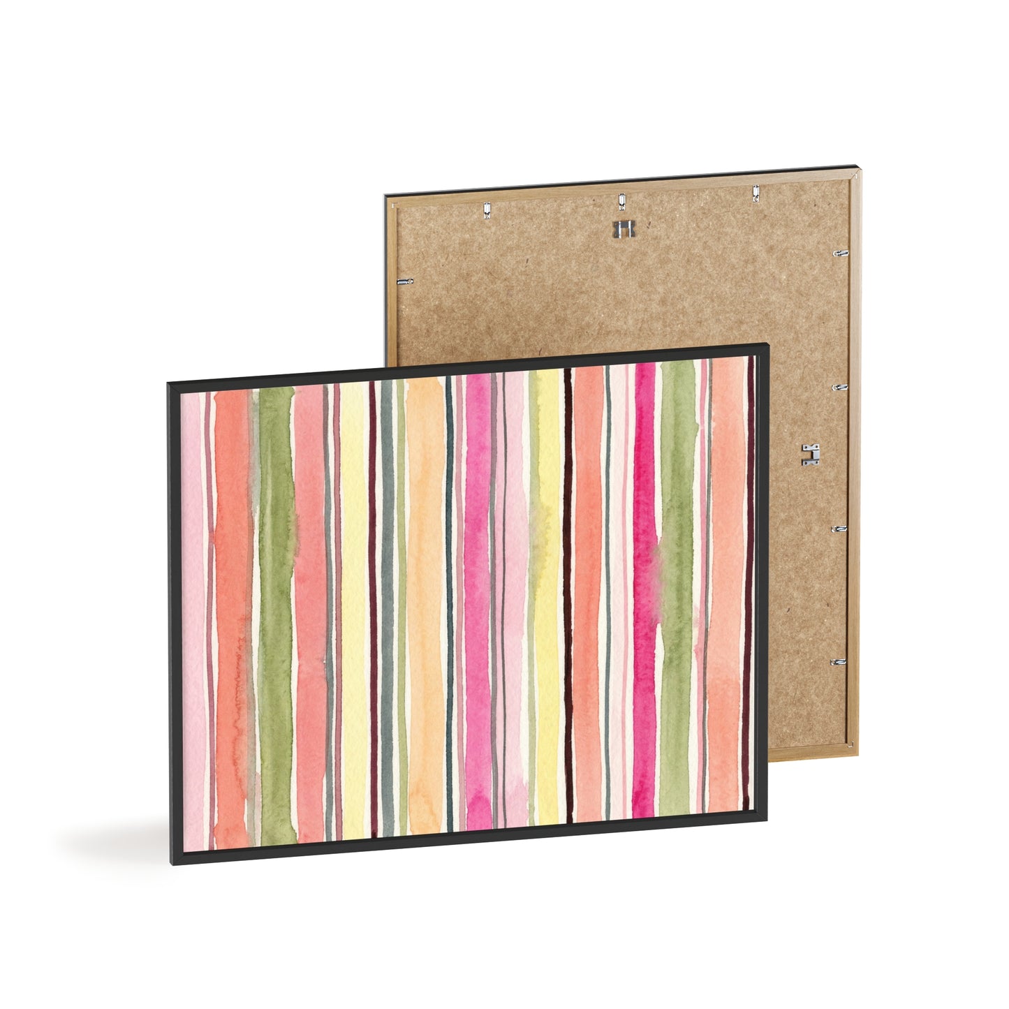 Summer Stripe Wood Framed Posters