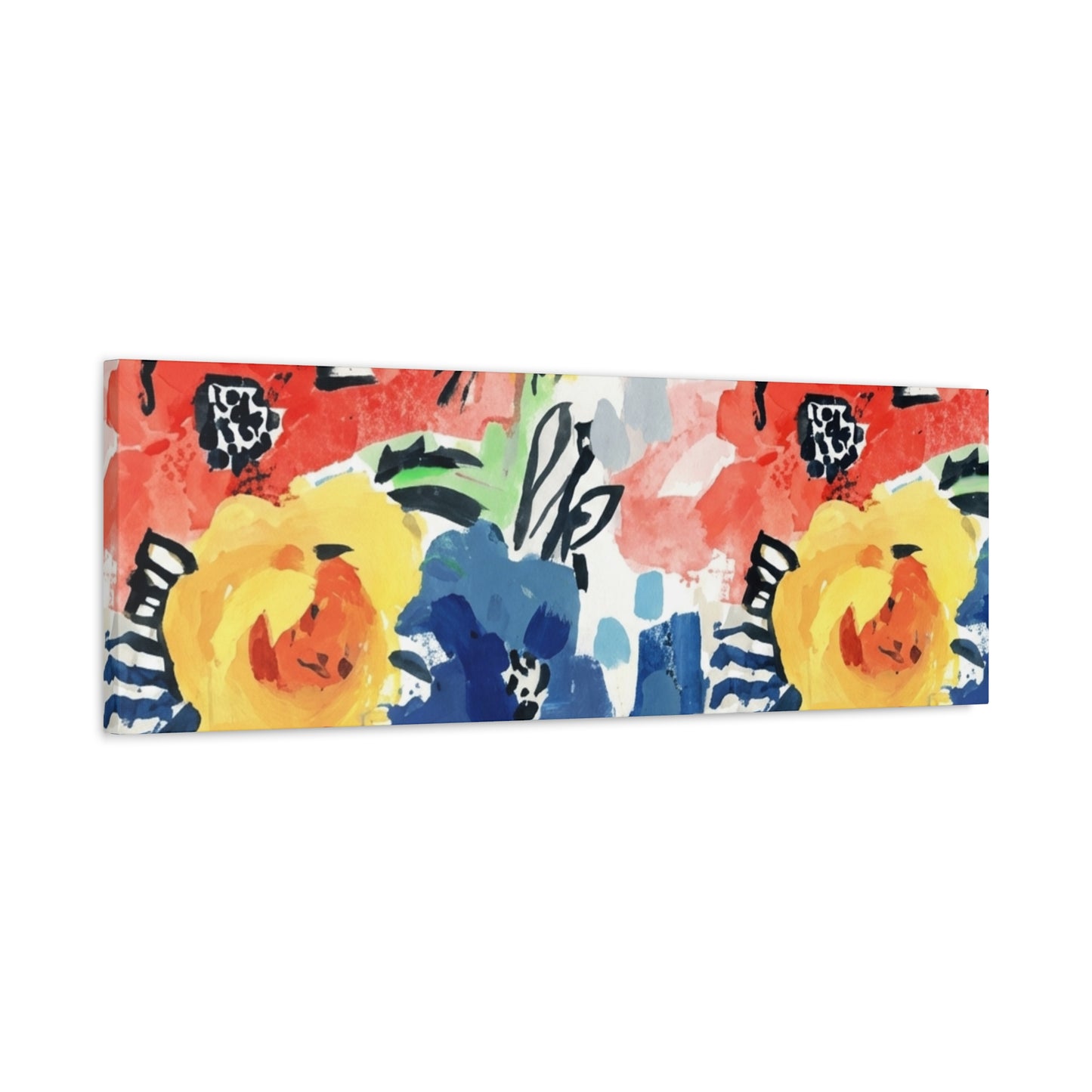 Abstract Flora Stretched Canvas Wall Art