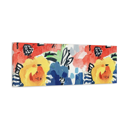 Abstract Flora Stretched Canvas Wall Art