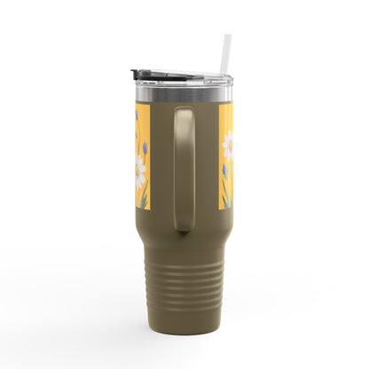 Spring Daisies 40oz Insulated Travel Mug