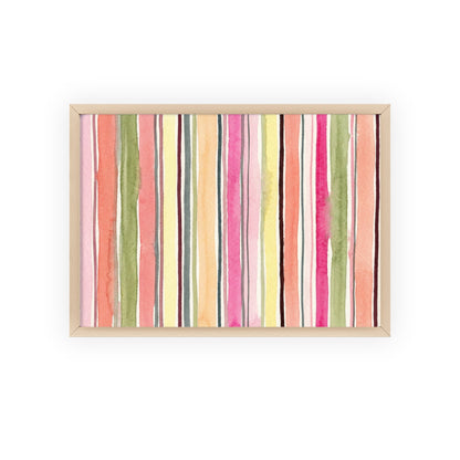 Summer Stripe Wood Framed Posters